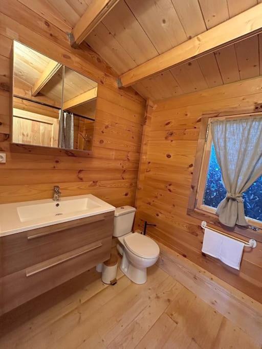 Chalet Bois Jacuzzi Bessan Luaran gambar